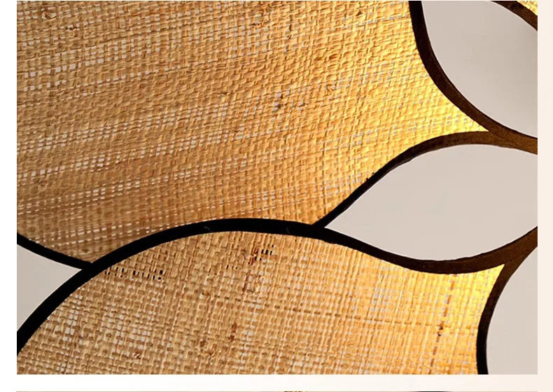 Blomsterformet Taklampe i Naturmateriale – Bohem & Skandinavisk Stil